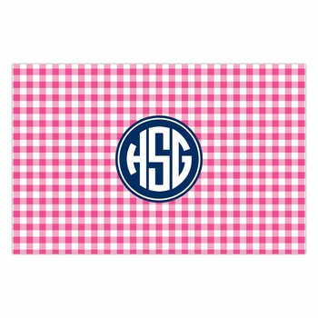 boatman geller classic check raspberry placemat