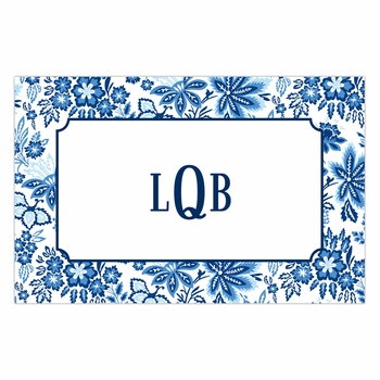 boatman geller classic floral blue disposable placemats