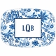 boatman geller classic floral blue platter