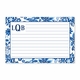 boatman geller classic floral blue recipe card