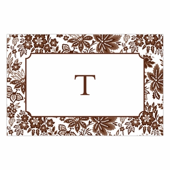 boatman geller classic floral brown disposable placemats