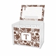 boatman geller classic floral brown recipe box