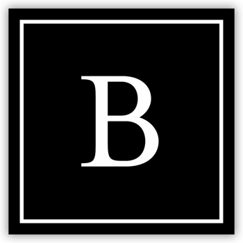 boatman geller classic square midnight square sticker