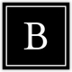 boatman geller classic square midnight square sticker