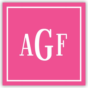 boatman geller classic square raspberry square sticker