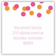 boatman geller confetti pink & orange square sticker