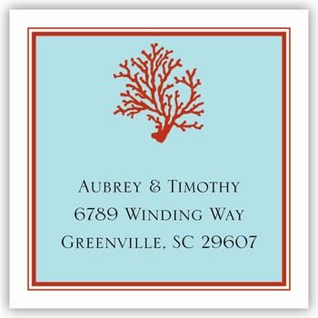 boatman geller coral square sticker