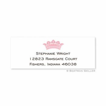 boatman geller crown pink address labels