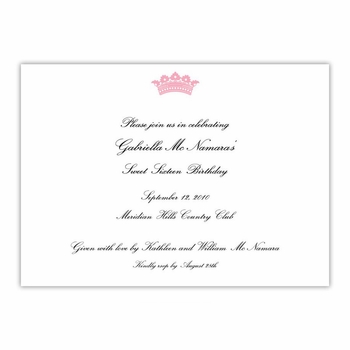 boatman geller crown pink box flat stationery/announcement