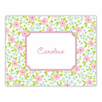 boatman geller emma floral pink foldover notes