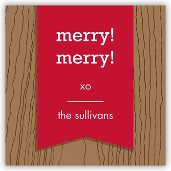 boatman geller faux bois cherry square sticker