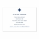 boatman geller fleur de lis navy flat notecard