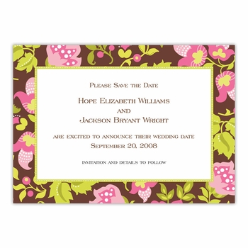 boatman geller floral brown large flat notecard