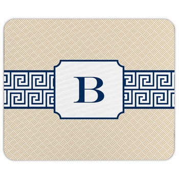 boatman geller greek key band navy mouse pad
