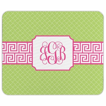boatman geller greek key band pink mouse pad