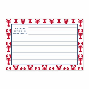 boatman geller greek key band pink recipe card