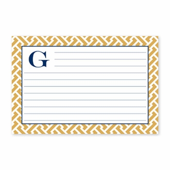 boatman geller greek key band pink recipe card