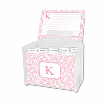 boatman geller greek key navy recipe box
