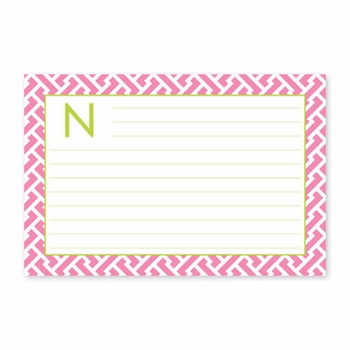 boatman geller greek key navy recipe card