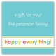 boatman geller happy everything square sticker