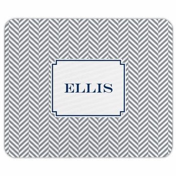 boatman geller herringbone gray mouse pad