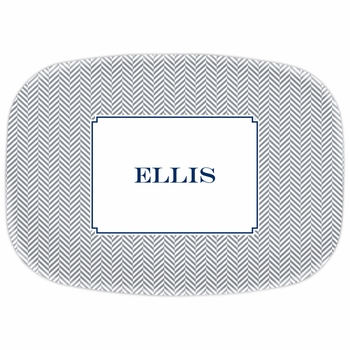 boatman geller herringbone gray platter