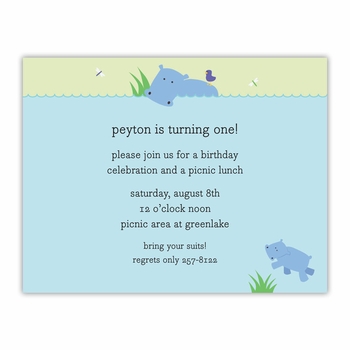 boatman geller hippo small flat notecard