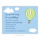 boatman geller hot air balloon green small flat notecard