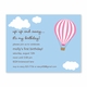 boatman geller hot air balloon pink small flat notecard
