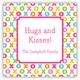 boatman geller hugs and kisses square sticker