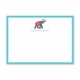 boatman geller icon elephant with border flat notecard