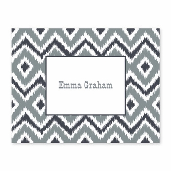boatman geller ikat gray fold over note