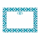boatman geller ikat turquoise large flat notecard