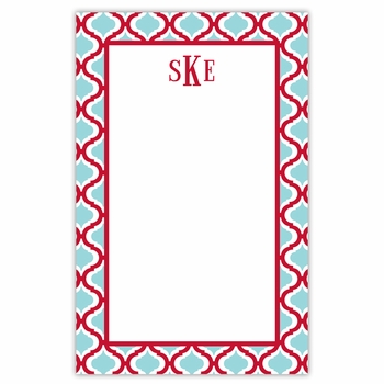 boatman geller kate red & teal notepad