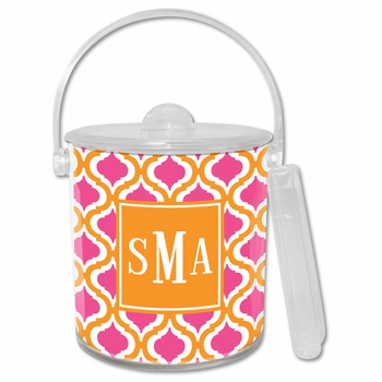 boatman geller kate tangerine & raspberry ice bucket