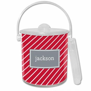 boatman geller kent stripe cherry ice bucket