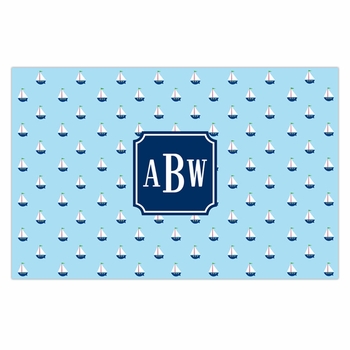 boatman geller little sailboat disposable placemats