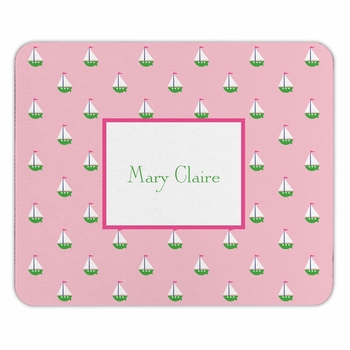 boatman geller little sailboat pink mouse pad