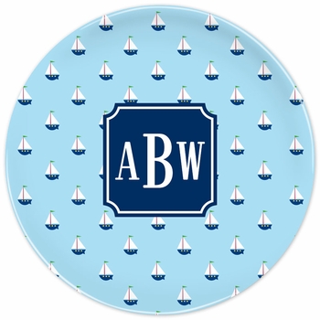 boatman geller little sailboat plate