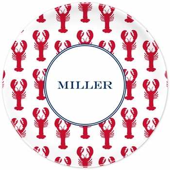 boatman geller lobsters red plate