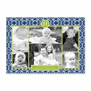 boatman geller lulu navy & green photocard