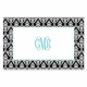 boatman geller madison damask black disposable placemat pads