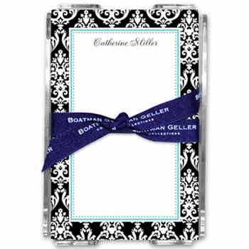 boatman geller madison damask black note sheets in acrylic