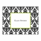 boatman geller madison damask white with black foldover note
