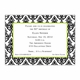 boatman geller madison damask white with black large flat notecard