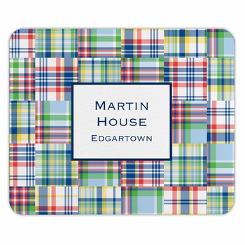 boatman geller madras patch blue mouse pad