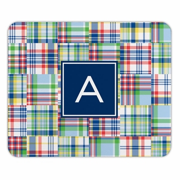 boatman geller madras patch blue mouse pad