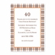 boatman geller miller check brown & orange large flat notecard
