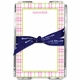 boatman geller miller check pink & green acrylic note sheets