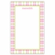 boatman geller miller check pink & green notepad